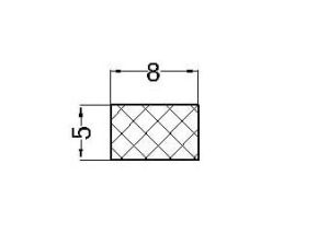 Banda de cauciuc EPDM 5x8 mm