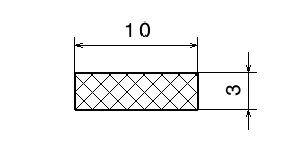 Banda de cauciuc EPDM 10x3 mm