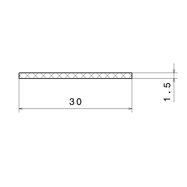 Banda de cauciuc EPDM 30x1.5 mm
