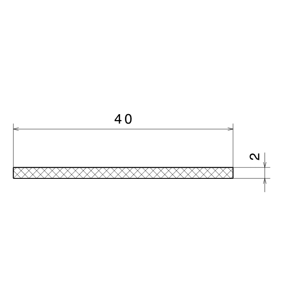Banda de cauciuc EPDM 40x2 mm