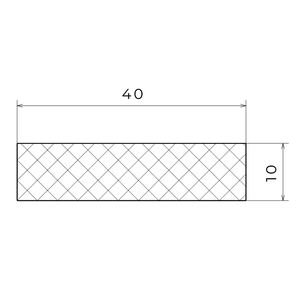 Banda de cauciuc EPDM 40x10 mm