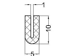 Cheder U 10x5x1 mm